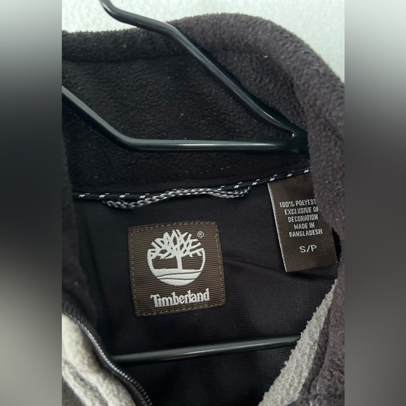 Timberland Size Small Petite Gray & Black Fleece Jacket - Picture 2 of 11